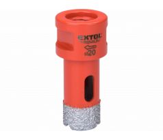 Vrták korunkový diamantový do uhlovej brúsky, Ø20mm, EXTOL PREMIUM