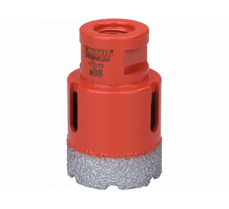 Vrták korunkový diamantový do uhlovej brúsky, Ø38mm, EXTOL PREMIUM