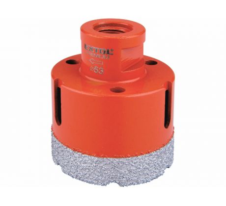 Vrták korunkový diamantový do uhlovej brúsky, Ø53mm, EXTOL PREMIUM