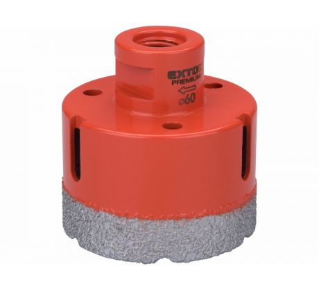Vrták korunkový diamantový do uhlovej brúsky, Ø60mm, EXTOL PREMIUM