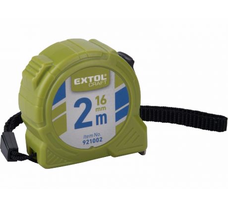 Meter zvinovací 2m, šírka pásu 16mm, s brzdou, EXTOL CRAFT