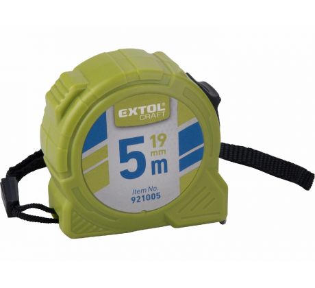 Meter zvinovací 5m, šírka pásu 19mm, s brzdou, EXTOL CRAFT
