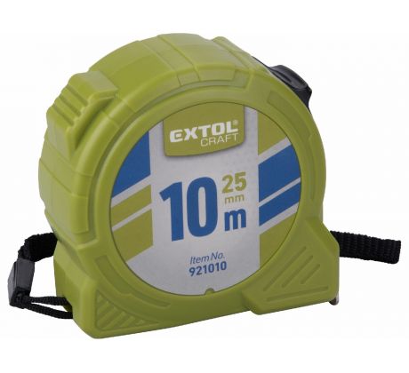 Meter zvinovací 10m, šírka pásu 25mm, s brzdou, EXTOL CRAFT
