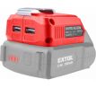 Adaptér USB pre Share20V akumulátor, 2x USB 5V/2A, EXTOL PREMIUM