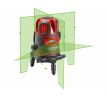 Laserová krížový samonivelačný, 1H-4V-6B, zelený laser, EXTOL PREMIUM