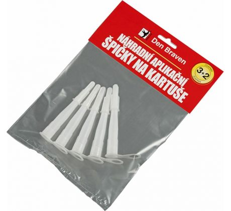 Náhradné aplikačné špičky na kartuše 3+2ks, Den Braven