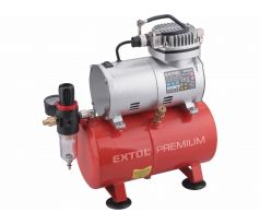 Kompresor bezolejový, 150W, max. tlak 6bar, nádrž 3l, EXTOL PREMIUM