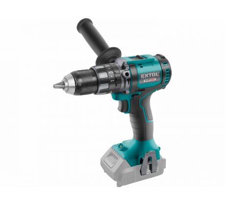 Vŕtačka s príklepom aku Share20V, bez aku, 80Nm, bezuhlíkový motor, kufor, EXTOL INDUSTRIAL