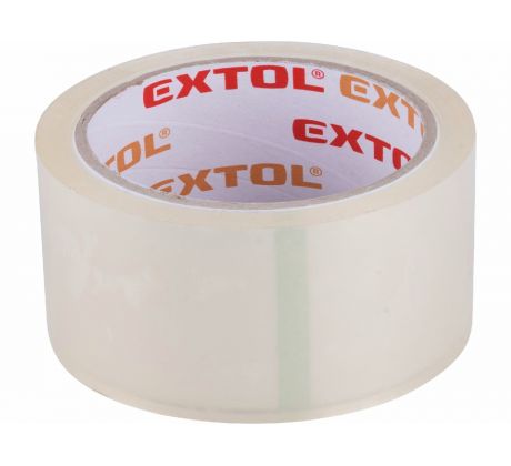 Páska lepiaca transparentná, PP/akryl, 48mm x 40m, hrúbka 0,046mm, tichá, EXTOL PREMIUM