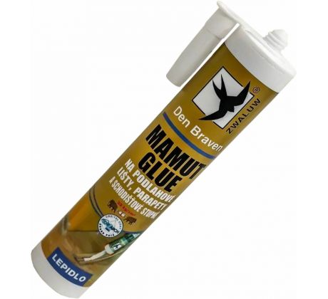 Lepidlo Mamut Glue, na podlahové lišty, objem 290ml, biele, Den Braven