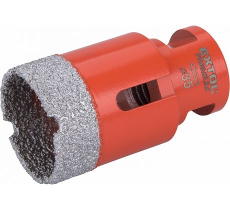 Vrták korunkový diamantový do uhlovej brúsky, Ø35mm, EXTOL PREMIUM