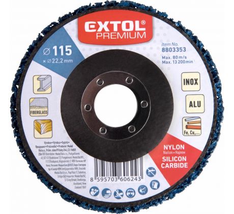 Kotúč brúsny silikón-karbid, Ø115mm, EXTOL PREMIUM