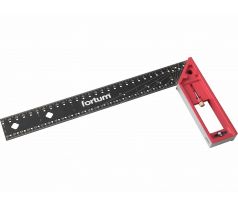 Uholník tesársky kovový 300mm, značkovacie otvory, materiál: antikoro, hliník, hliník, oceľ, FORTUM
