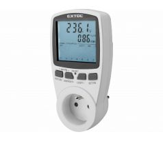 Merač príkonu a spotreby, max. 3680W, meranie: W/Wh/A/V/Hz, EXTOL PREMIUM
