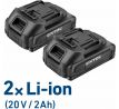 Vŕtačka akumulátorová bezuhlíková, 20V, 2x 2Ah Li-ion, EXTOL CRAFT