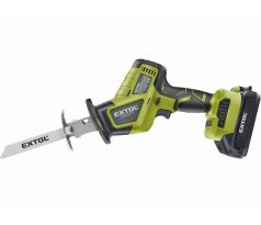 Píla chvostová akumulátorová bezuhlíková, 20V, 1x 2Ah Li-ion, 2A nabíjačka, kmit 22mm, EXTOL CRAFT