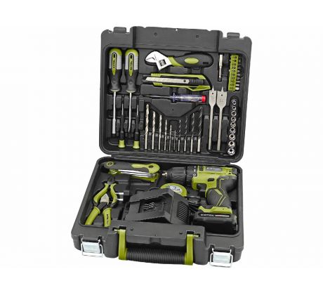 Sada náradia 46-dielna s aku vŕtačkou, 1x 12V/2Ah Li-ion, EXTOL CRAFT