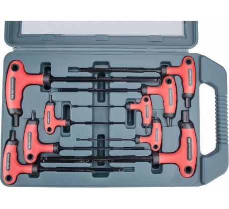 Kľúče imbusové s plastovou rukoväťou, 9ks, 2-10mm, EXTOL PREMIUM