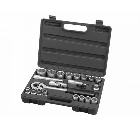 Sada nástrčných a zástrčných kľúčov, 1/2", 21-dielna, CrV, EXTOL PREMIUM