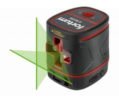 Laser líniový, krížový samonivelačný, zelený, 1H1V, Li-ion akumulátor, FORTUM
