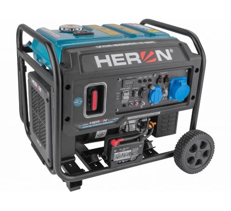 Elektrocentrála invertorová rámová 1F, 6,5kW, 9,5HP, elektrický štart s DO, HERON