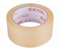 Páska lepiaca transparentná tichá, 48mm x 66m, hrúbka 0,046mm, EXTOL PREMIUM