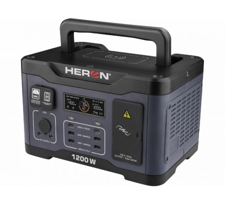 Stanica nabíjacia akumulátorová, 230V/1200W, 921Wh, LiFePo4, USB, HERON