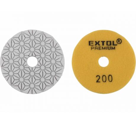 Kotúč diamantový leštiaci na suchý zips, ø100mm, P200, EXTOL PREMIUM
