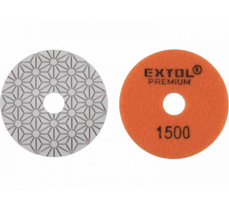 Kotúč diamantový leštiaci na suchý zips, ø100mm, P1500, EXTOL PREMIUM