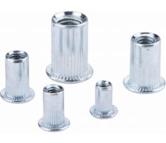 Matice nitovacie oceľové, M3-M4-M5-M6-M8, sada 40ks, FORTUM