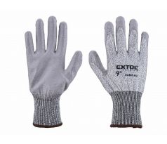 Rukavice polyesterové polomáčané v polyuretáne, 9", EXTOL PREMIUM