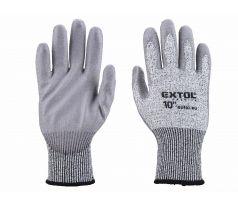 Rukavice polyesterové polomáčané v polyuretáne, 10", EXTOL PREMIUM