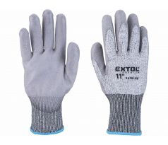 Rukavice polyesterové polomáčané v polyuretáne, 11", EXTOL PREMIUM
