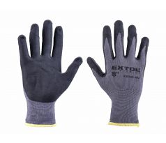 Rukavice nylonové polomáčané v nitrile, 8", EXTOL PREMIUM