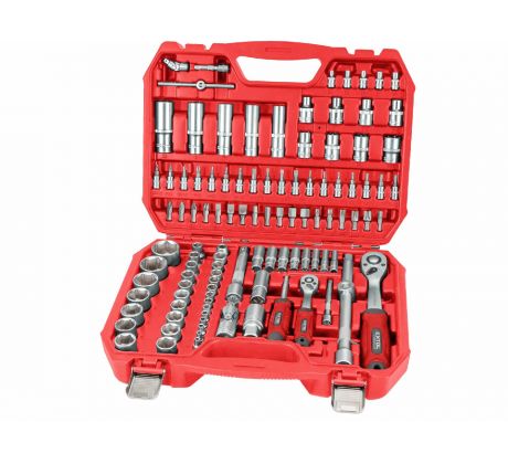 Sada nástrčných a zástrčných kľúčov, 1/4", 1/2", 110ks, EXTOL PREMIUM