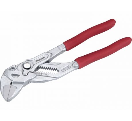 Kliešťový kľúč s hladkými čeľusťami, 180mm, CrV, poniklovaný, FORTUM