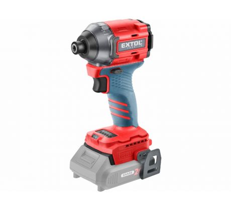 Uťahovač rázový aku Share20V, bez aku, 1/4" šesťhran na bity, 230Nm, bezuhlíkový motor, EXTOL PREMIU