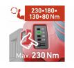 Uťahovač rázový aku Share20V, bez aku, 1/4" šesťhran na bity, 230Nm, bezuhlíkový motor, EXTOL PREMIU