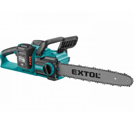 Píla reťazová Share20V, 2x 4Ah, čepeľ 455mm, bezuhlíkový motor, EXTOL INDUSTRIAL
