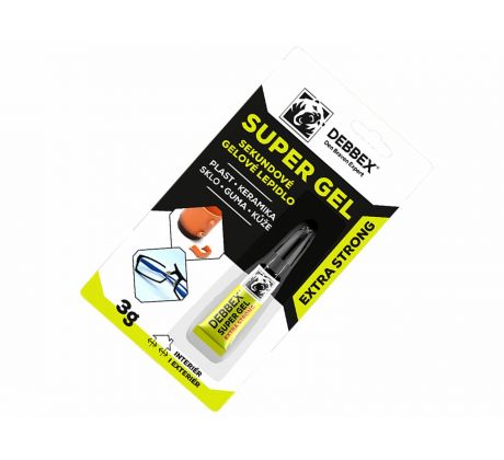 Sekundové gélové lepidlo SUPER GEL 3g, transparentné, Den Braven
