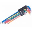 Kľúče Torx farebné predĺžené, 9ks, T10-T50mm, S2, EXTOL PREMIUM