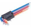 Kľúče Torx farebné predĺžené, 9ks, T10-T50mm, S2, EXTOL PREMIUM