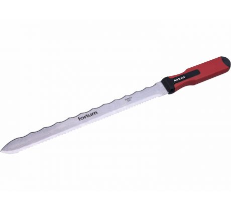 Nôž na stavebné izolačné hmoty 470/280mm, obojstanná čepeľ, antikoro, plastová rukoväť, FORTUM