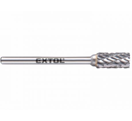 Fréza karbidová valcová, ø6mm, rezná dĺžka 13mm, stopka ø3mm, EXTOL INDUSTRIAL