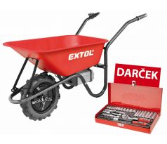 Fúrik na aku pohon, 1x 40V/6Ah, + DARČEK: kľúče nástrčné 1/4", 45-dielna sada, EXTOL PREMIUM