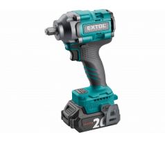 Uťahovač rázový aku Share20V, 1/2", 1x 2Ah, 500Nm, bezuhlíkový motor, EXTOL INDUSTRIAL