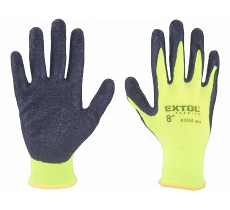 Rukavice nylonové polomáčané v latexe, 8", EXTOL PREMIUM