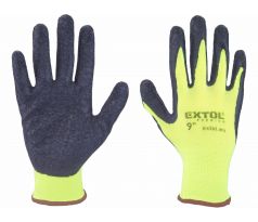 Rukavice nylonové polomáčané v latexe, 9", EXTOL PREMIUM