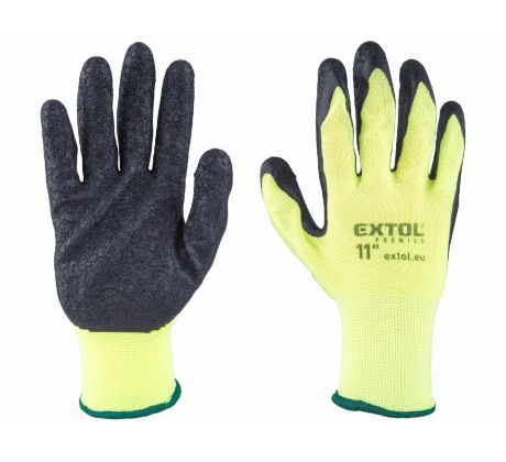 Rukavice nylonové polomáčané v latexe, 11", EXTOL PREMIUM