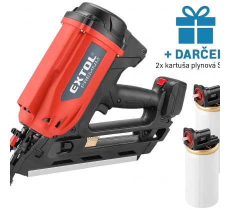 Klincovačka plynová, 80J + darček  2x kartuša plynová 80ml